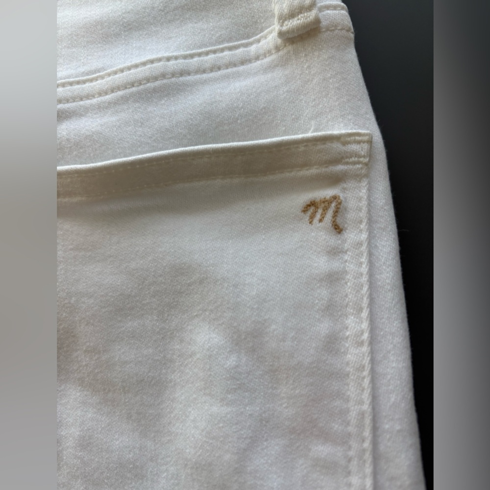 Madewell White Skinny High-Rise Jeans Size 24 10” Rise - Picture 6 of 15